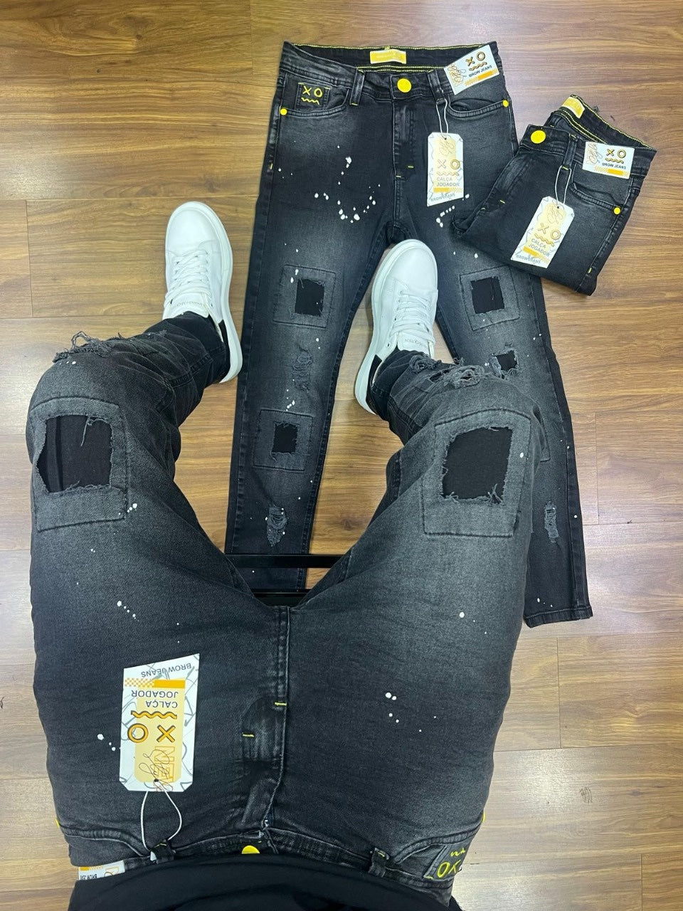 Calça Brow Jeans Grafite quadrada