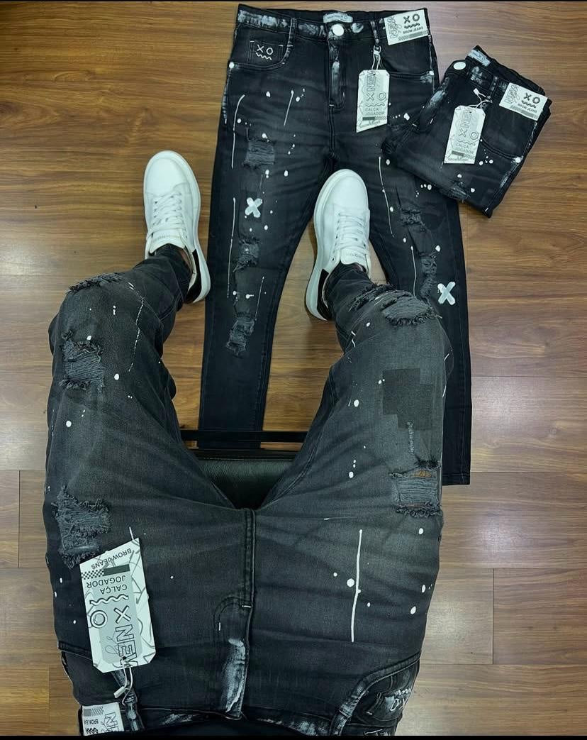 Calça jogador Brow Jeans cinza escuro