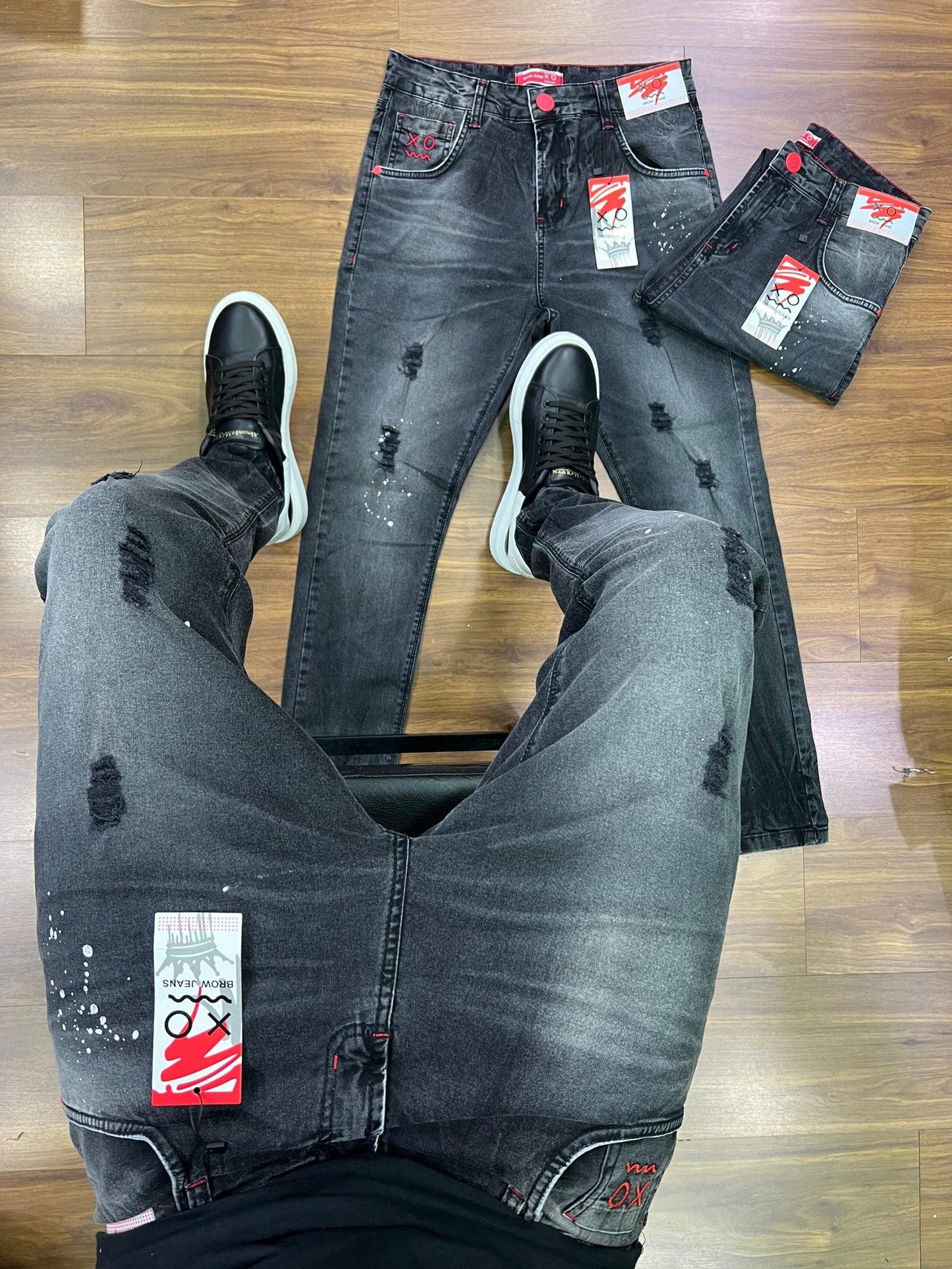 Calça Brow jeans grafite