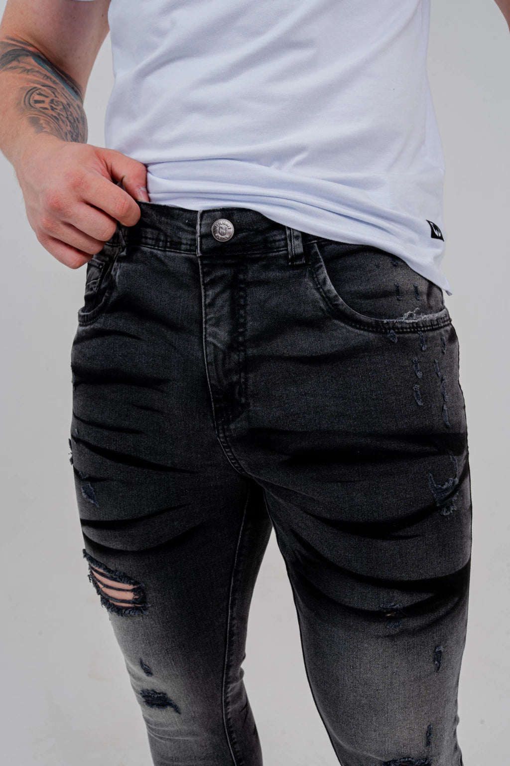 Calça Skinny Destroyed Bigode