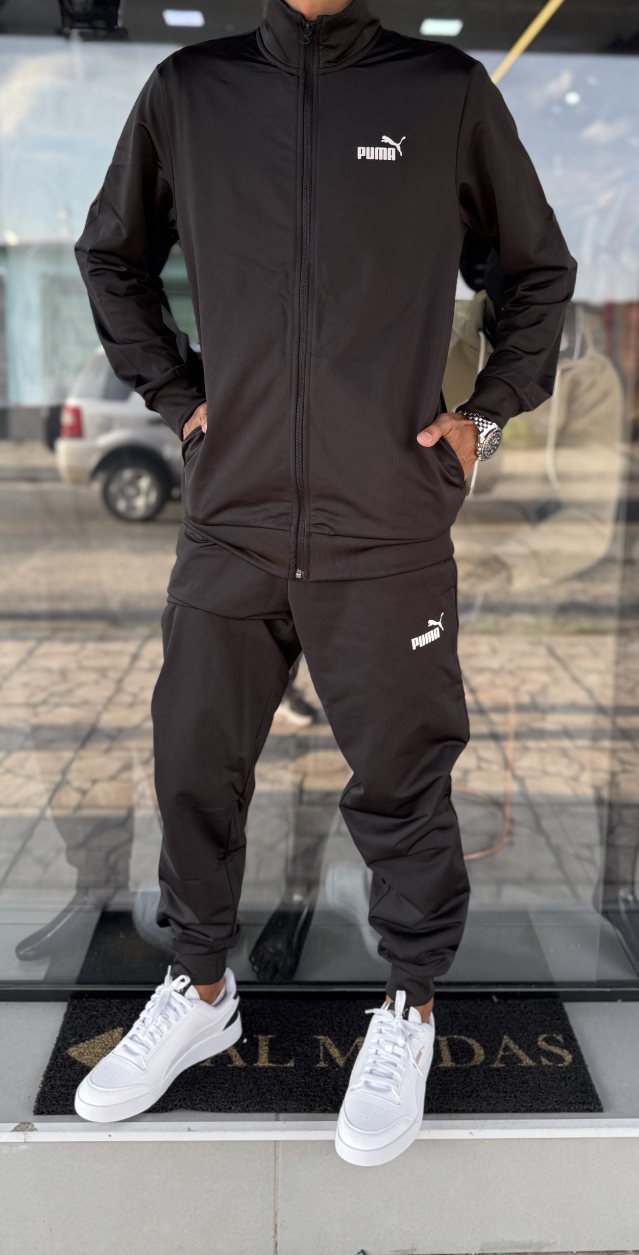 Agasalho puma ess Poly suit cl black
