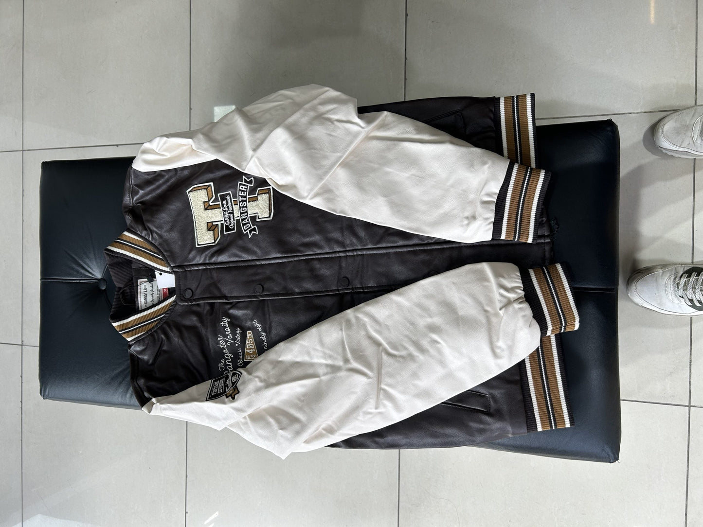 Jaqueta Ganstster Couro Marrom