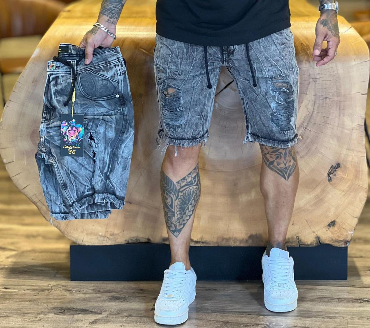 Bermuda city denim rasgadinha