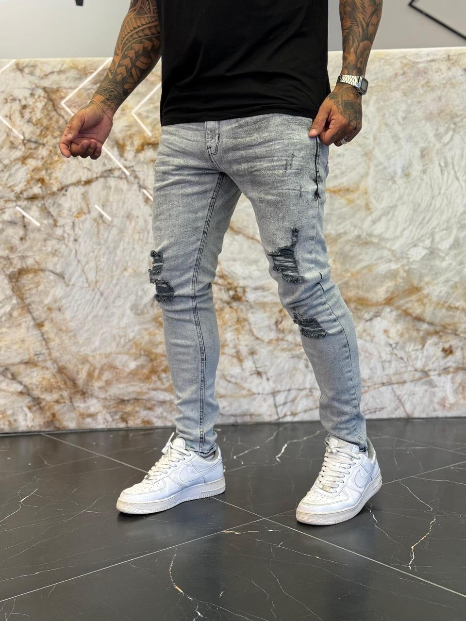 Calça jogador plus cinza