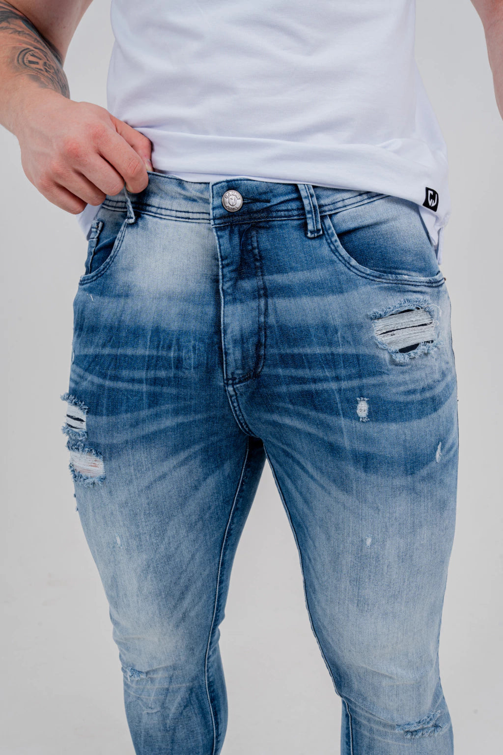 Calça Skinny Bigode Laser