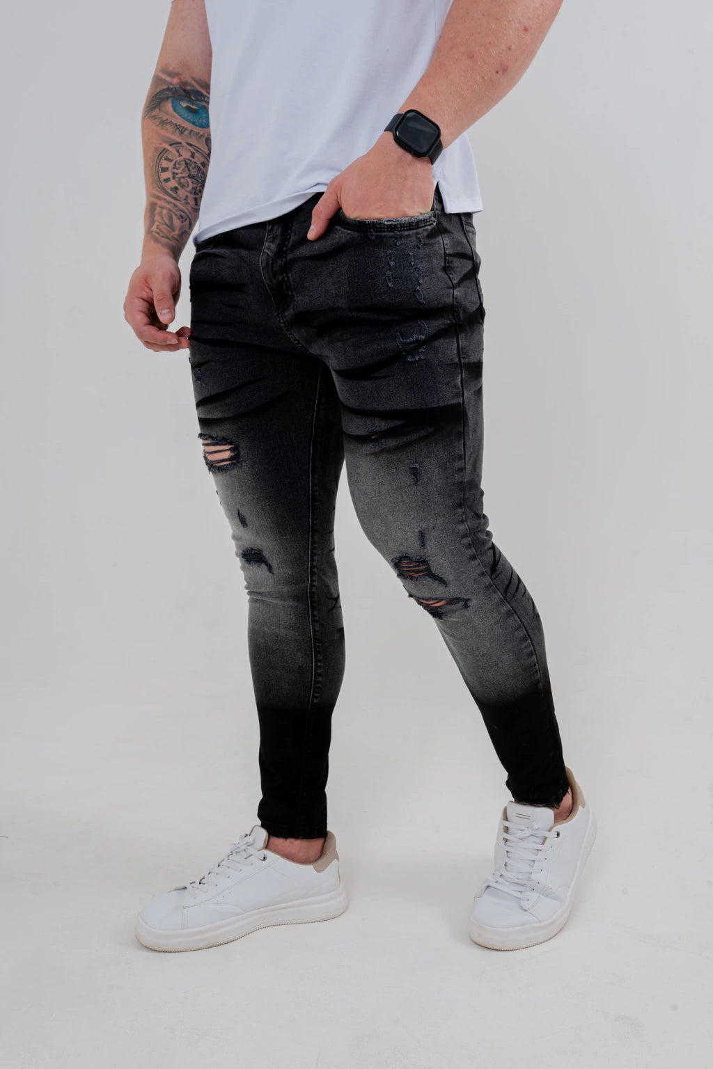 Calça Skinny Destroyed Bigode