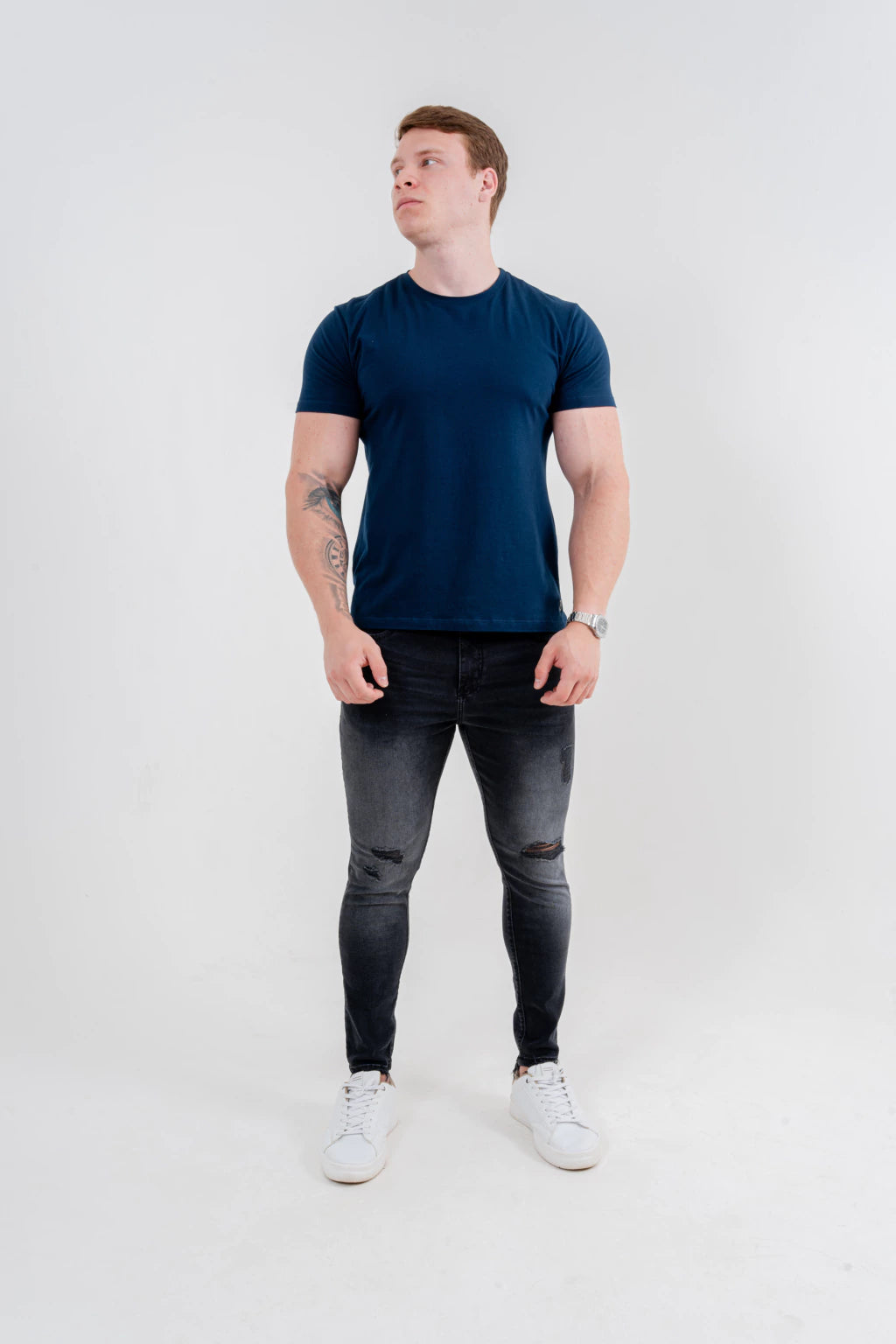 Calça Skinny Destroyed Jeans Preta