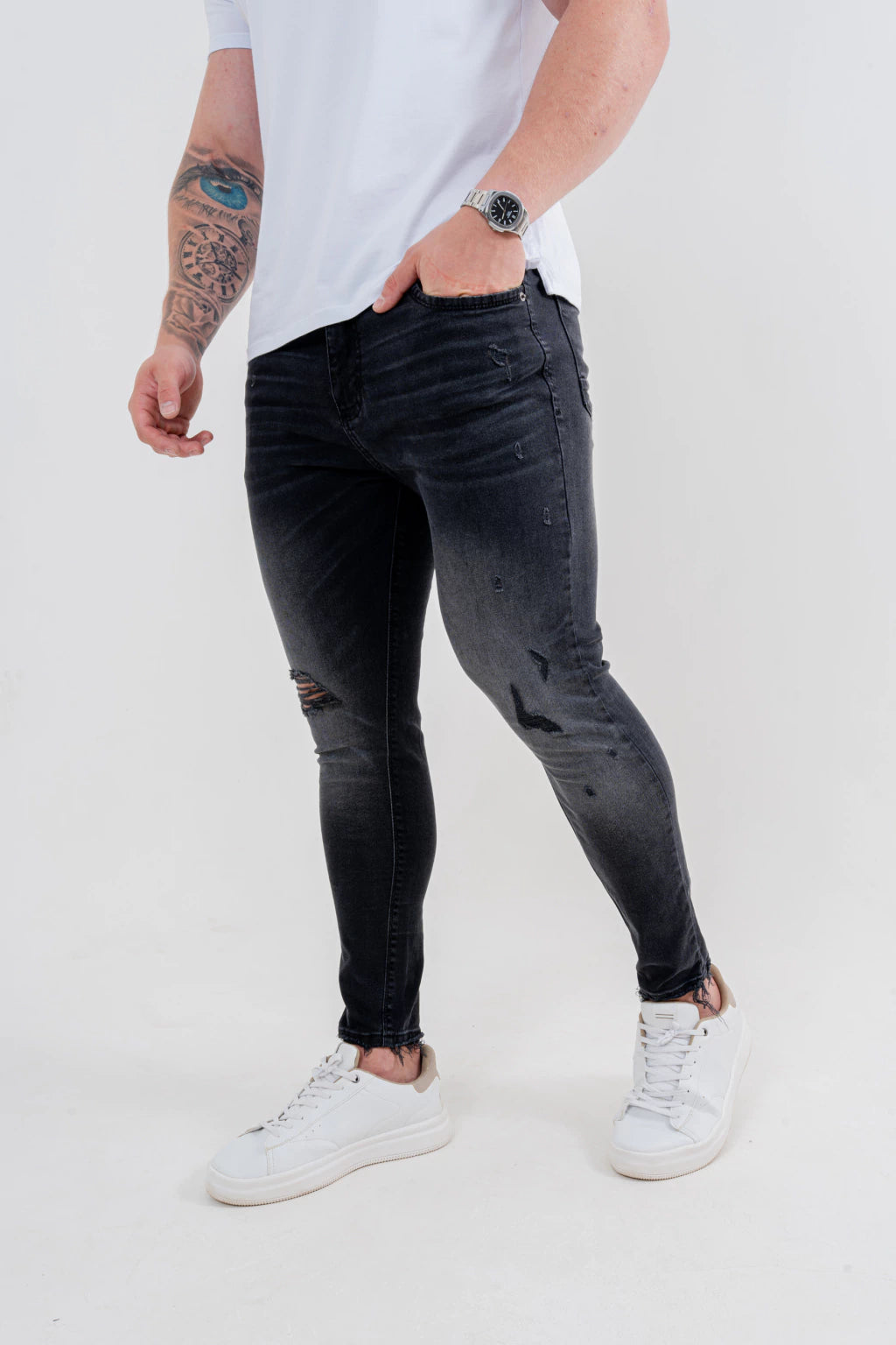 Calça Skinny Destroyed Bigode