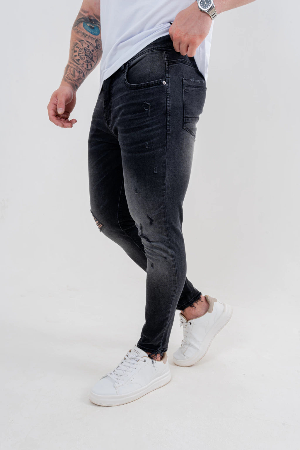 Calça Skinny Destroyed Bigode