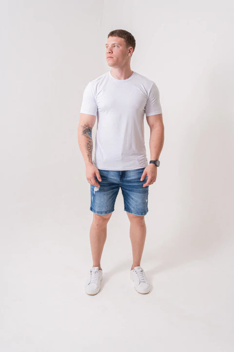 Bermuda Skinny Destroyed