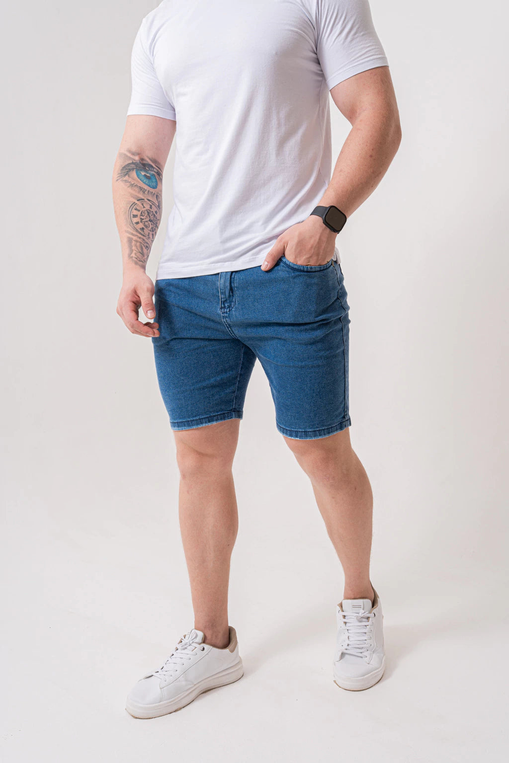 Bermuda Skinny Marmorizada Escuro