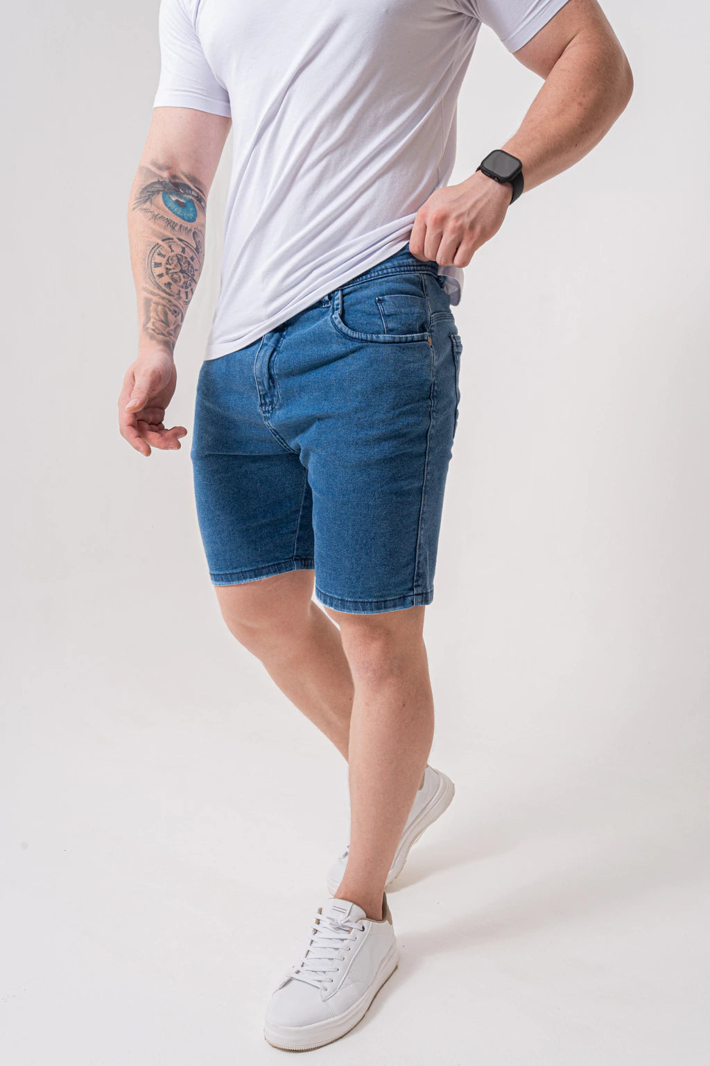 Bermuda Skinny Marmorizada Escuro