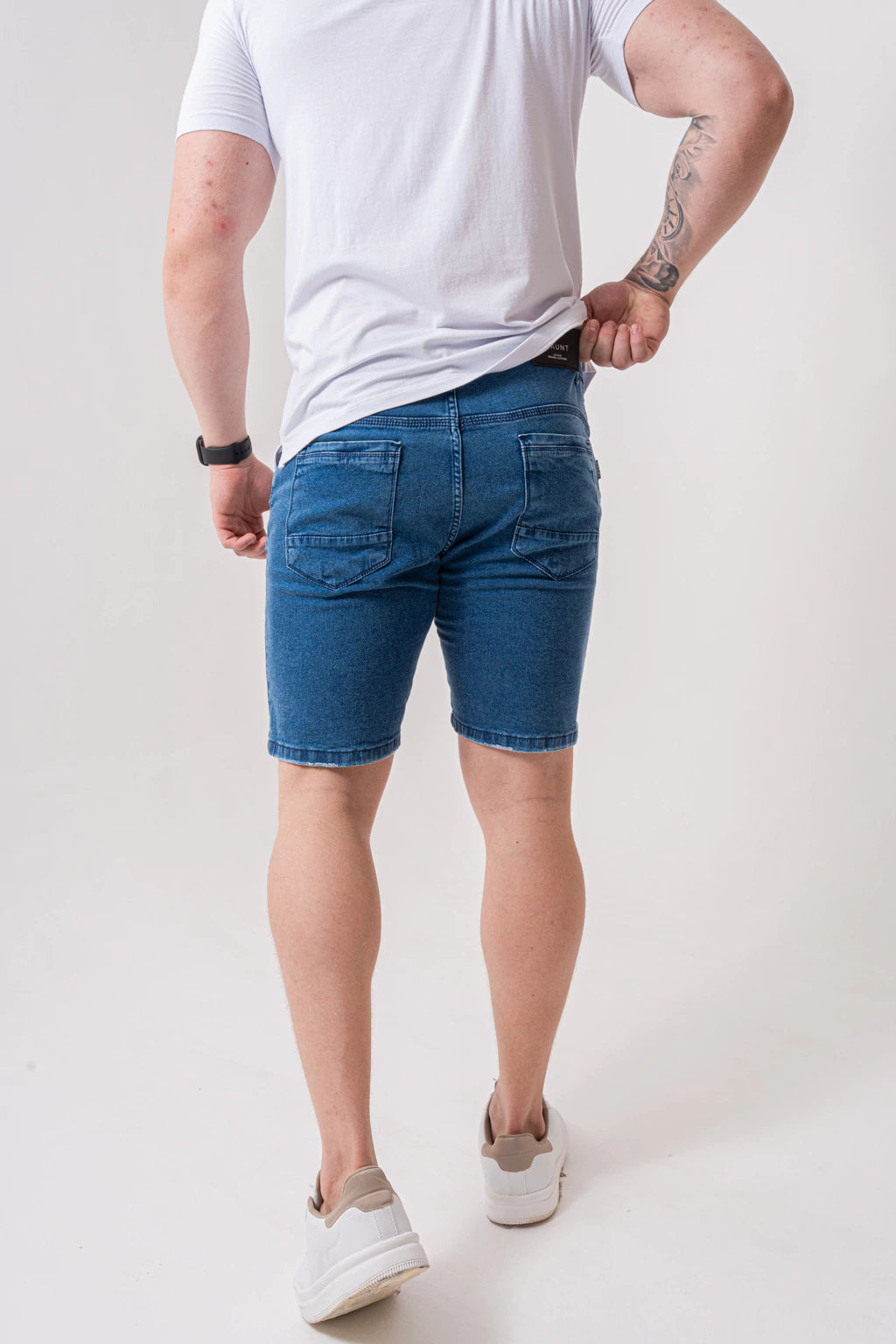 Bermuda Skinny Marmorizada Escuro