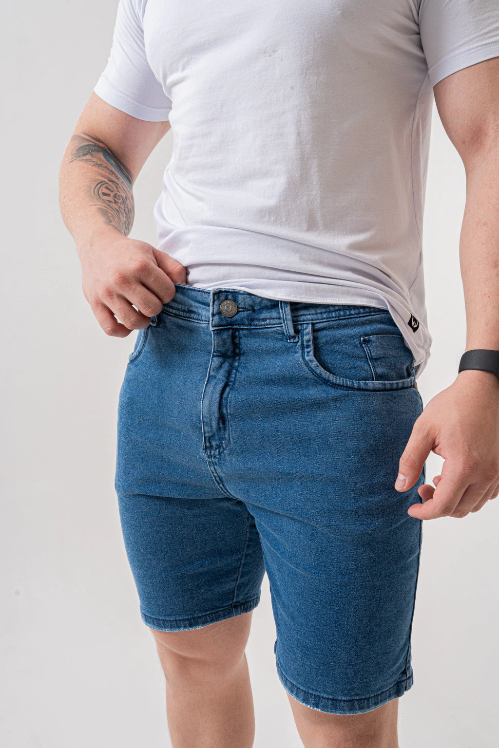 Bermuda Skinny Marmorizada Escuro