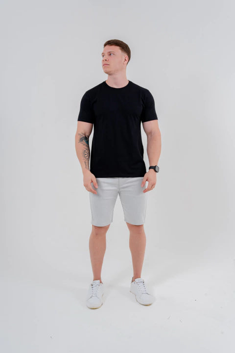 Bermuda Alfaiataria Cinza PT