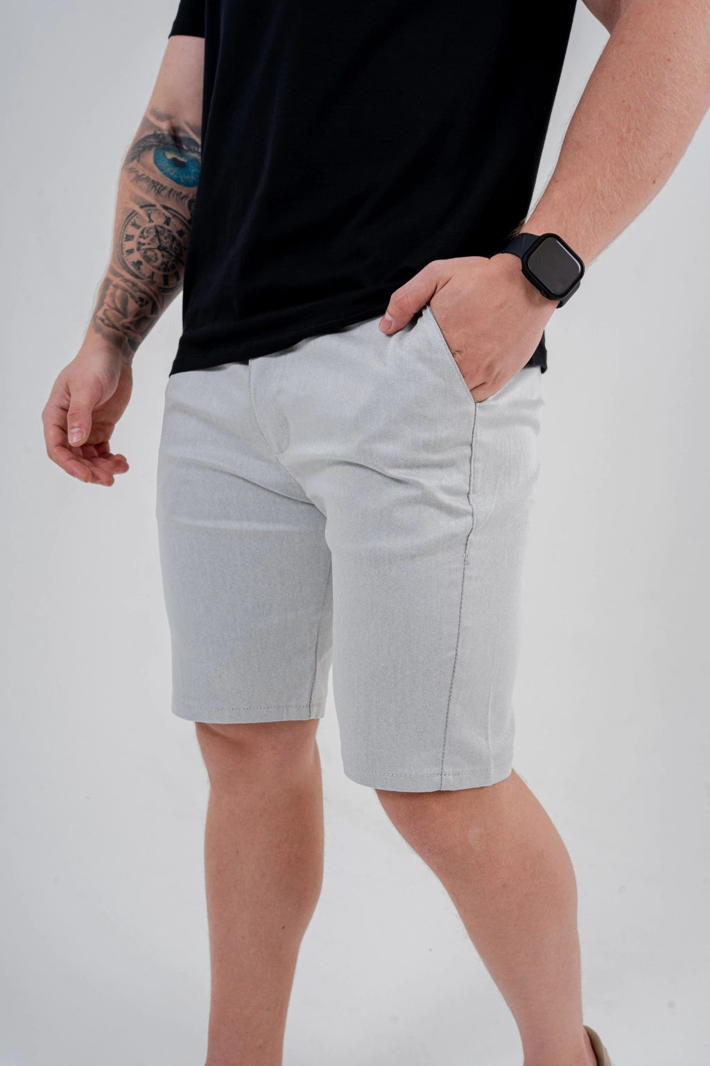 Bermuda Alfaiataria Cinza PT