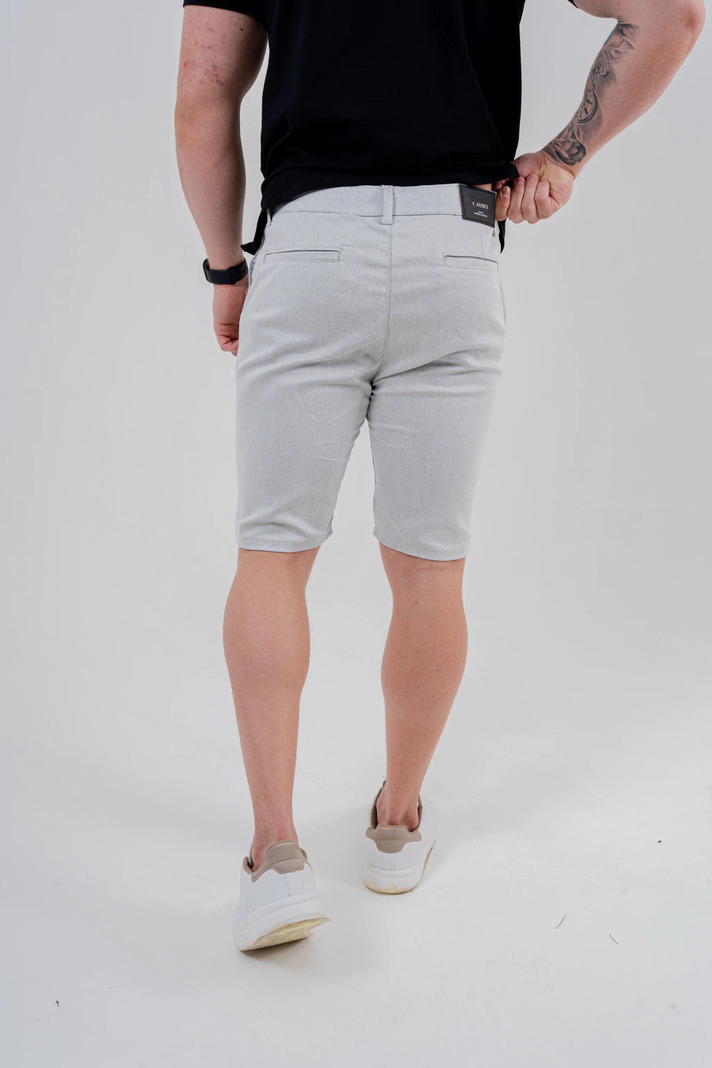 Bermuda Alfaiataria Cinza PT