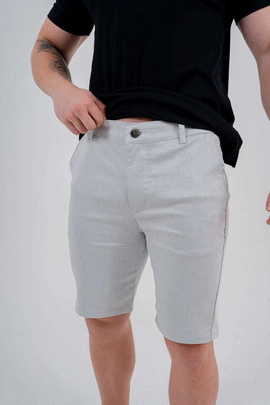 Bermuda Alfaiataria Cinza PT