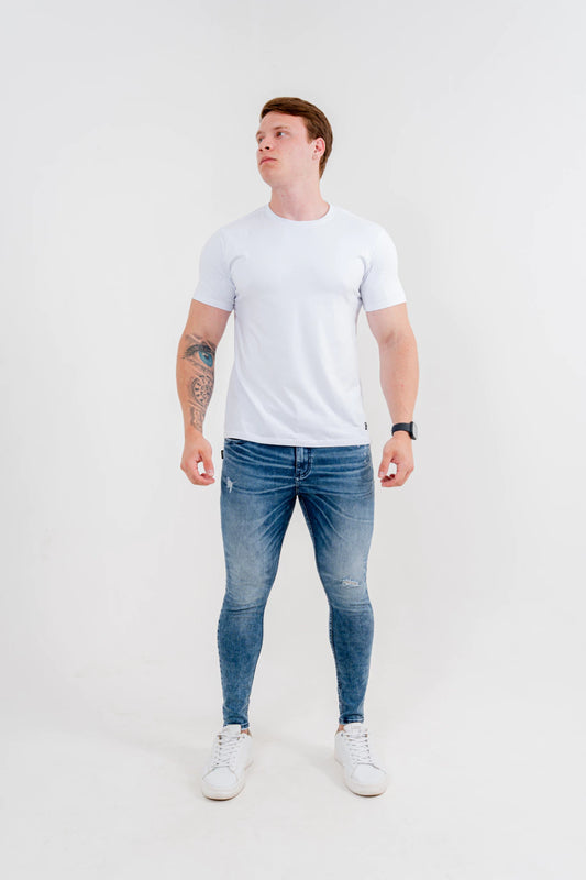 Calça Jeans Skinny Destroyed