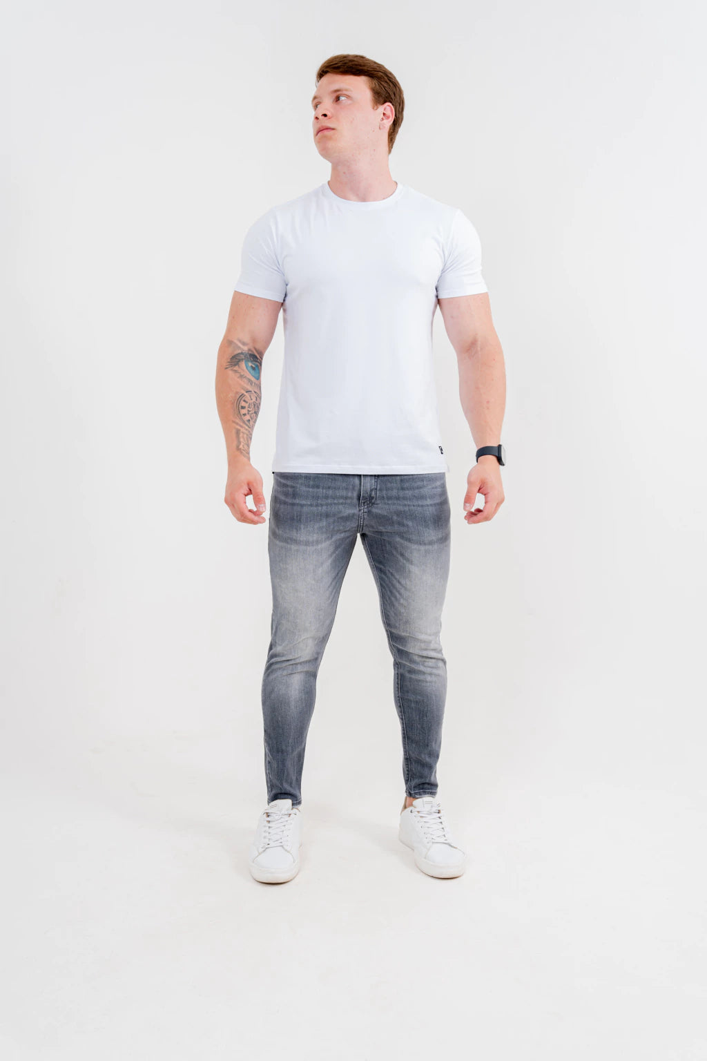 Calça Jeans Skinny Básica Cinza