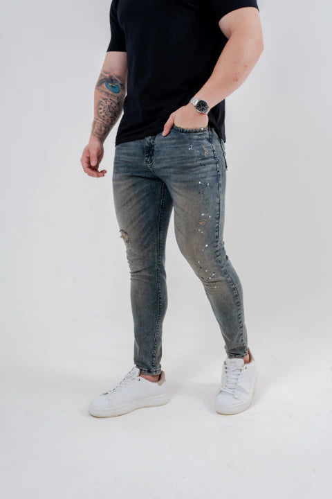 Calça Skinny Destroyed C/Pimento