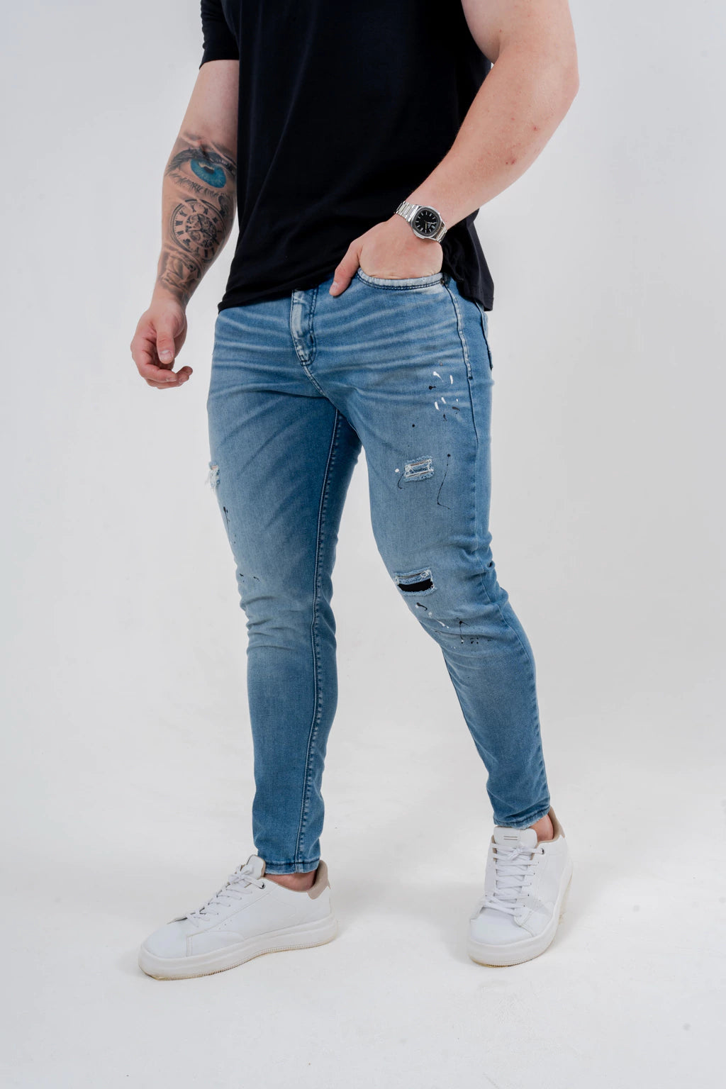 Calça Skinny Destroyed C/Pig.