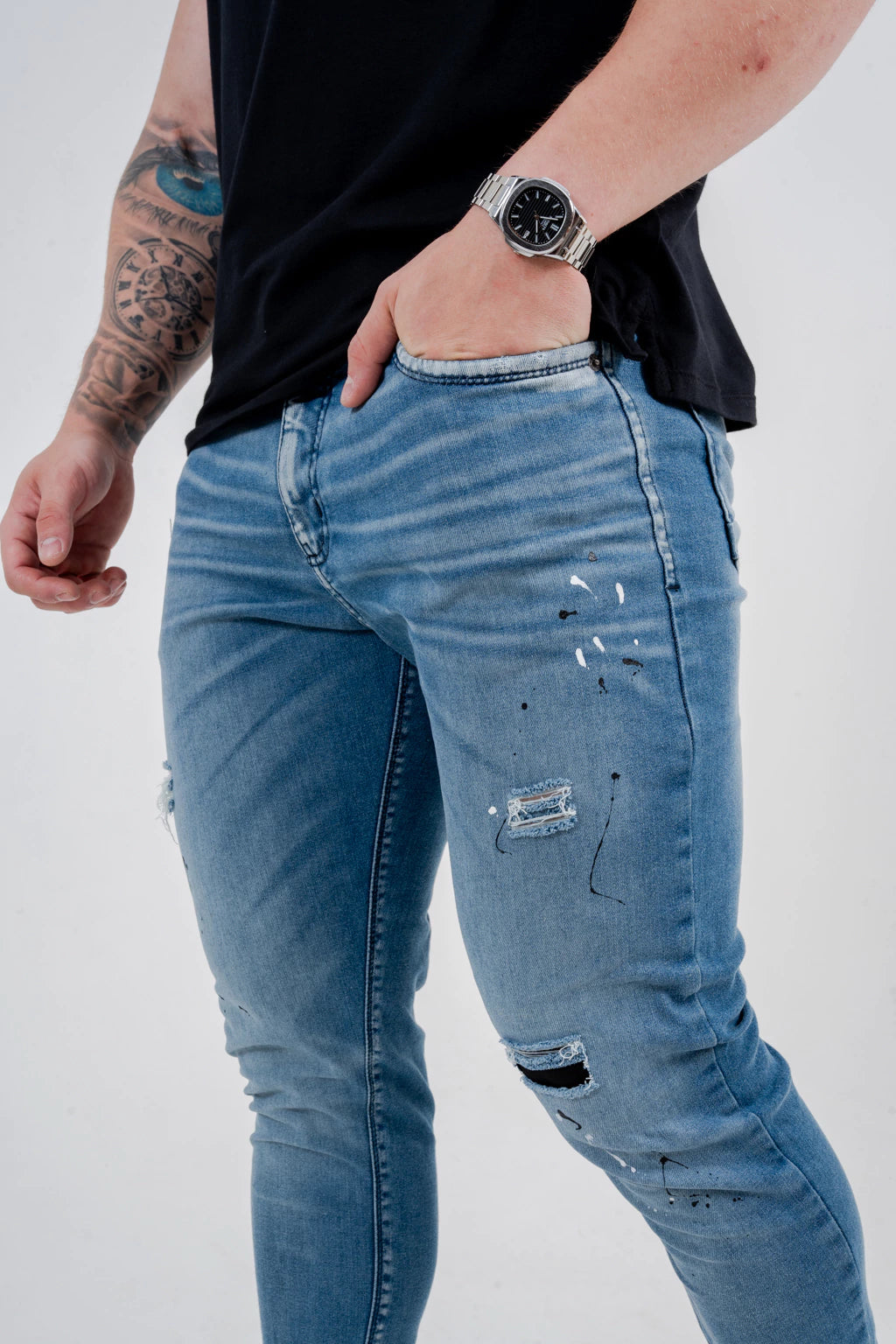 Calça Skinny Destroyed C/Pig.