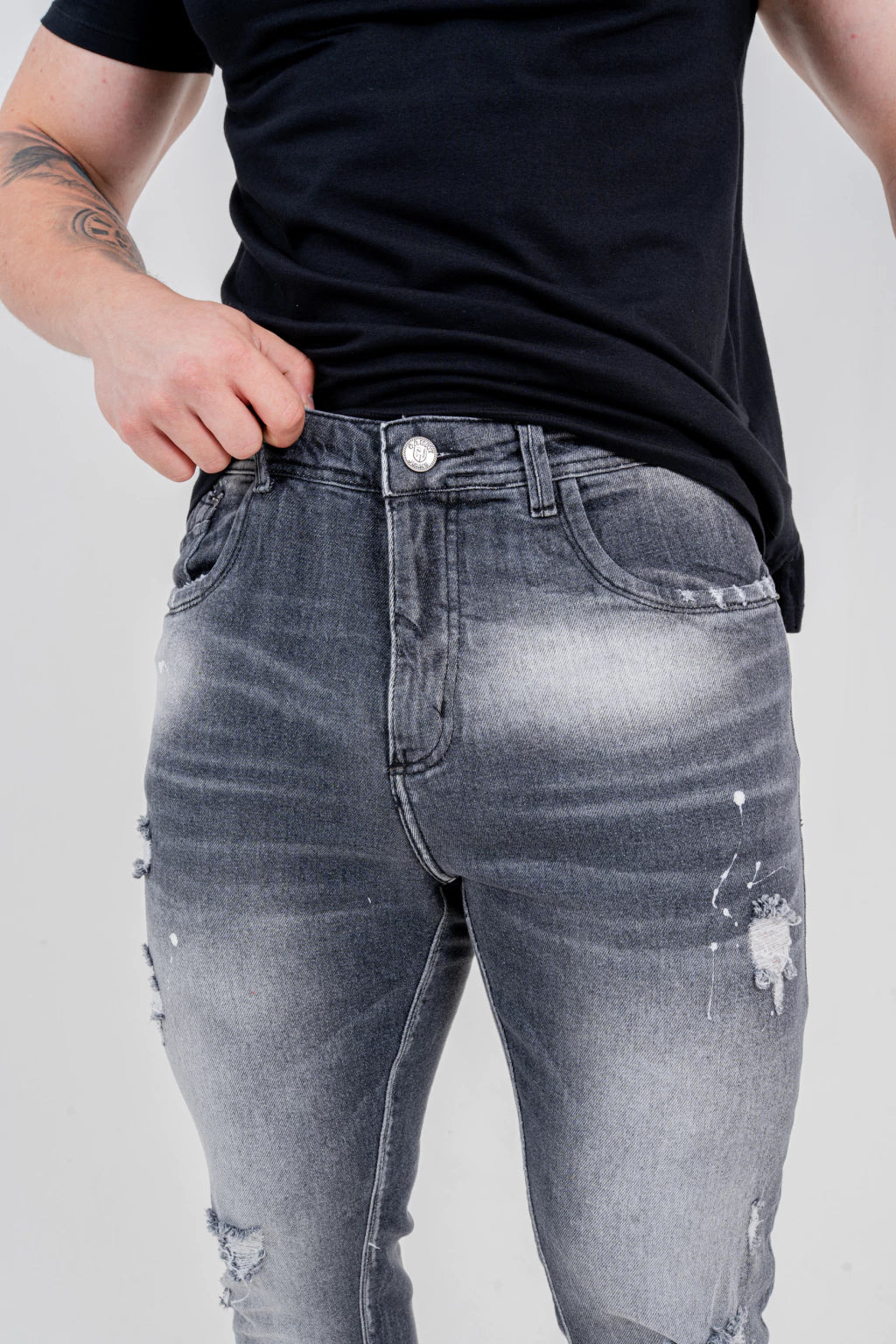 Calça Skinny Destroyed C/Pig.