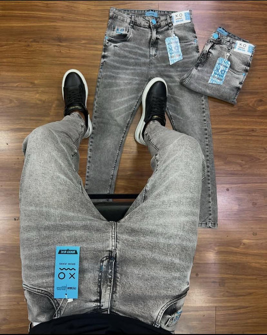 Calça Brow Jeans Cinza Lisa
