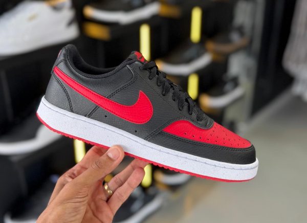 Tênis Nike court vision lo preto/vermelho