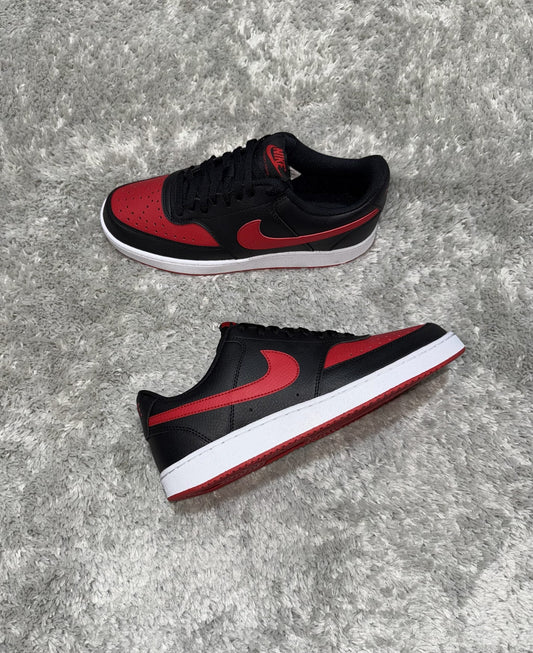 Tênis Nike court vision lo preto/vermelho