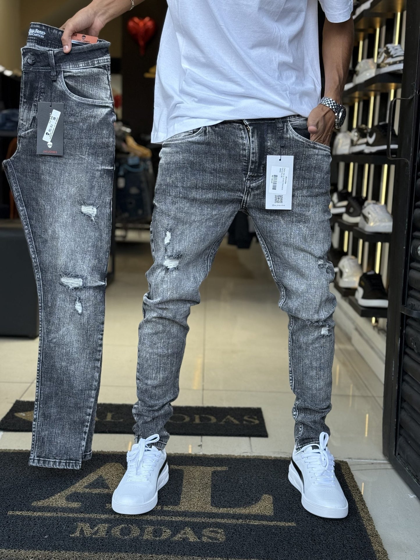 Calça Jay e Jones mesclada