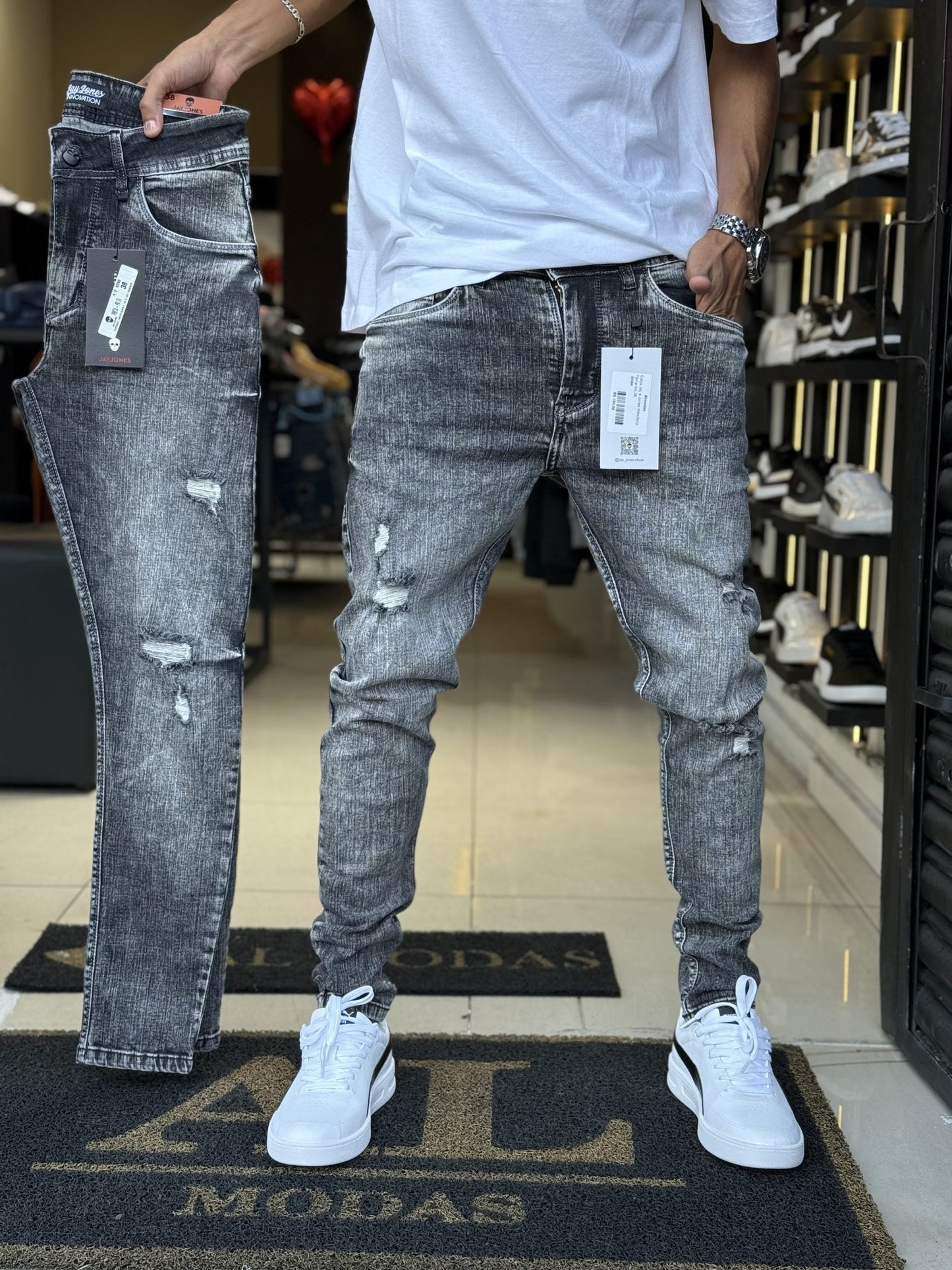 Calça Jay e Jones mesclada