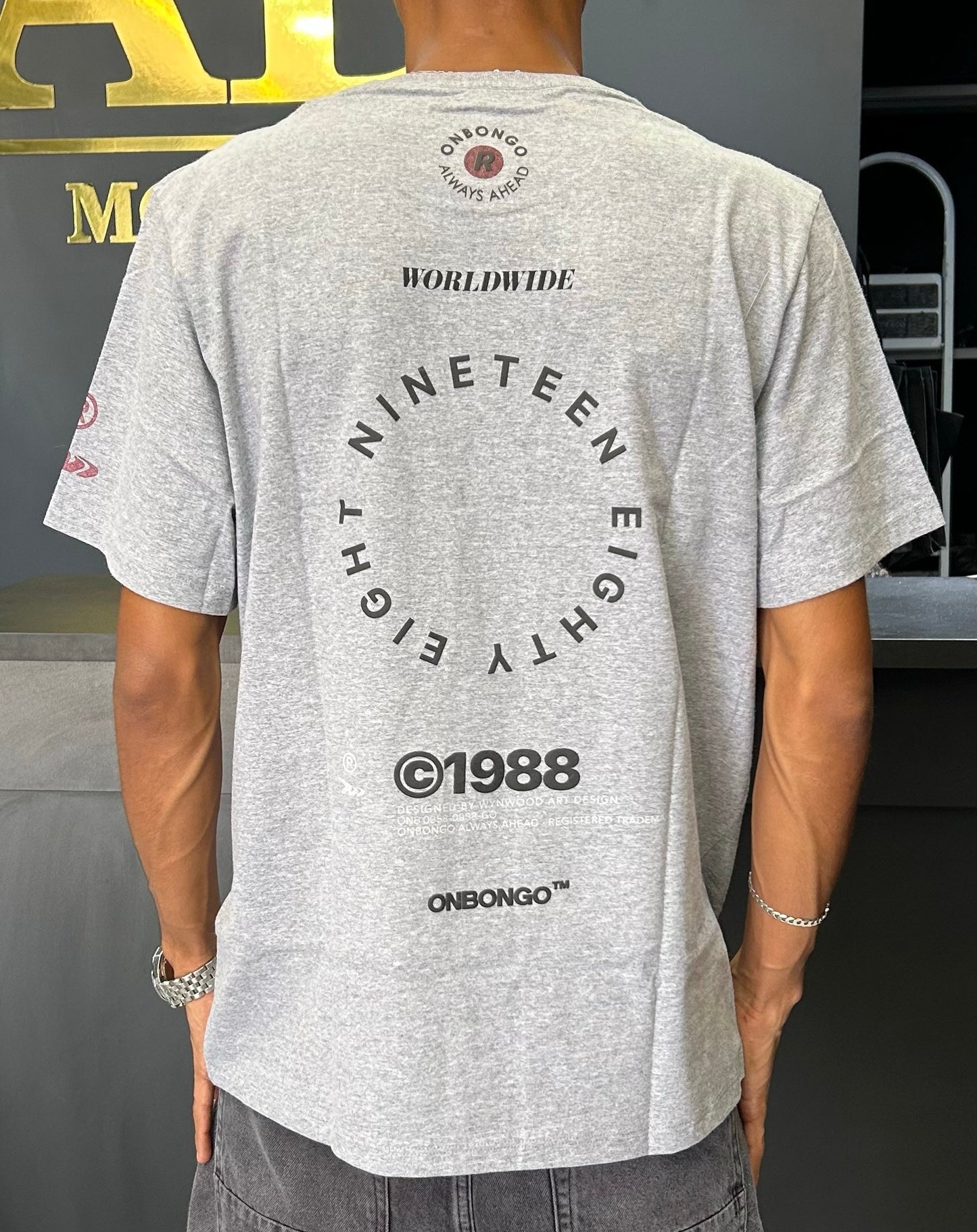 Camiseta ombongo on190 cinza