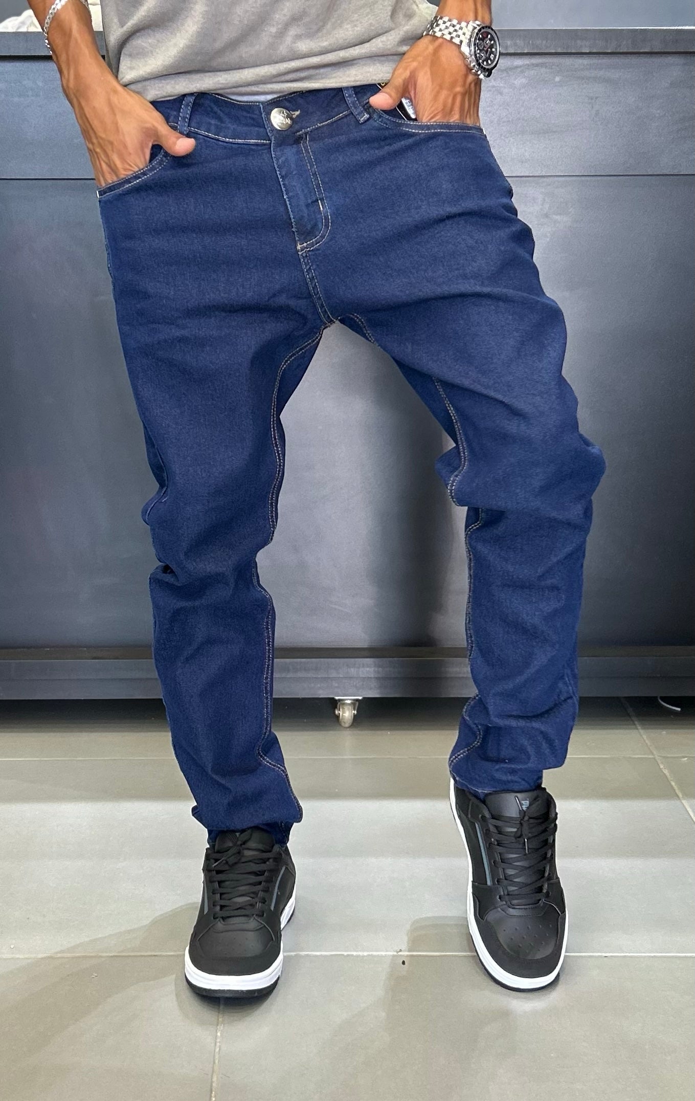 Calça Rota jeans escuro