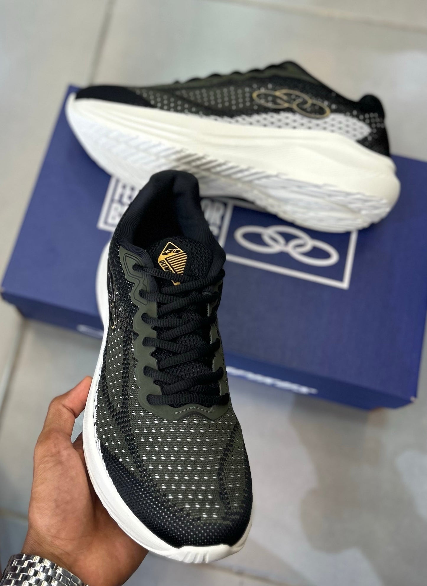 Tênis olympikus soma preto/verde militar