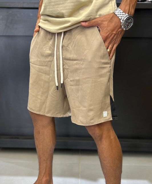 Shorts gangster microfibra marrom