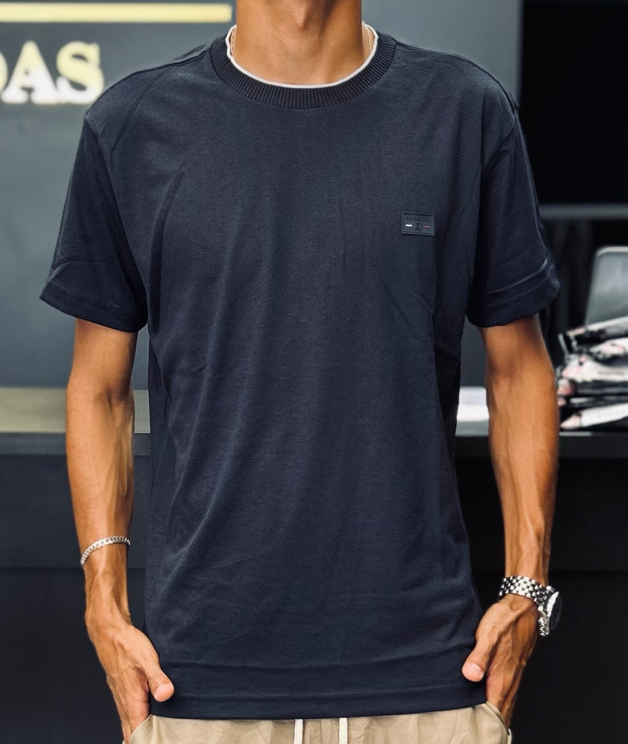 Camiseta gangster esp careca Marinho