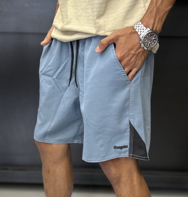 Shorts gangster microfibra azul