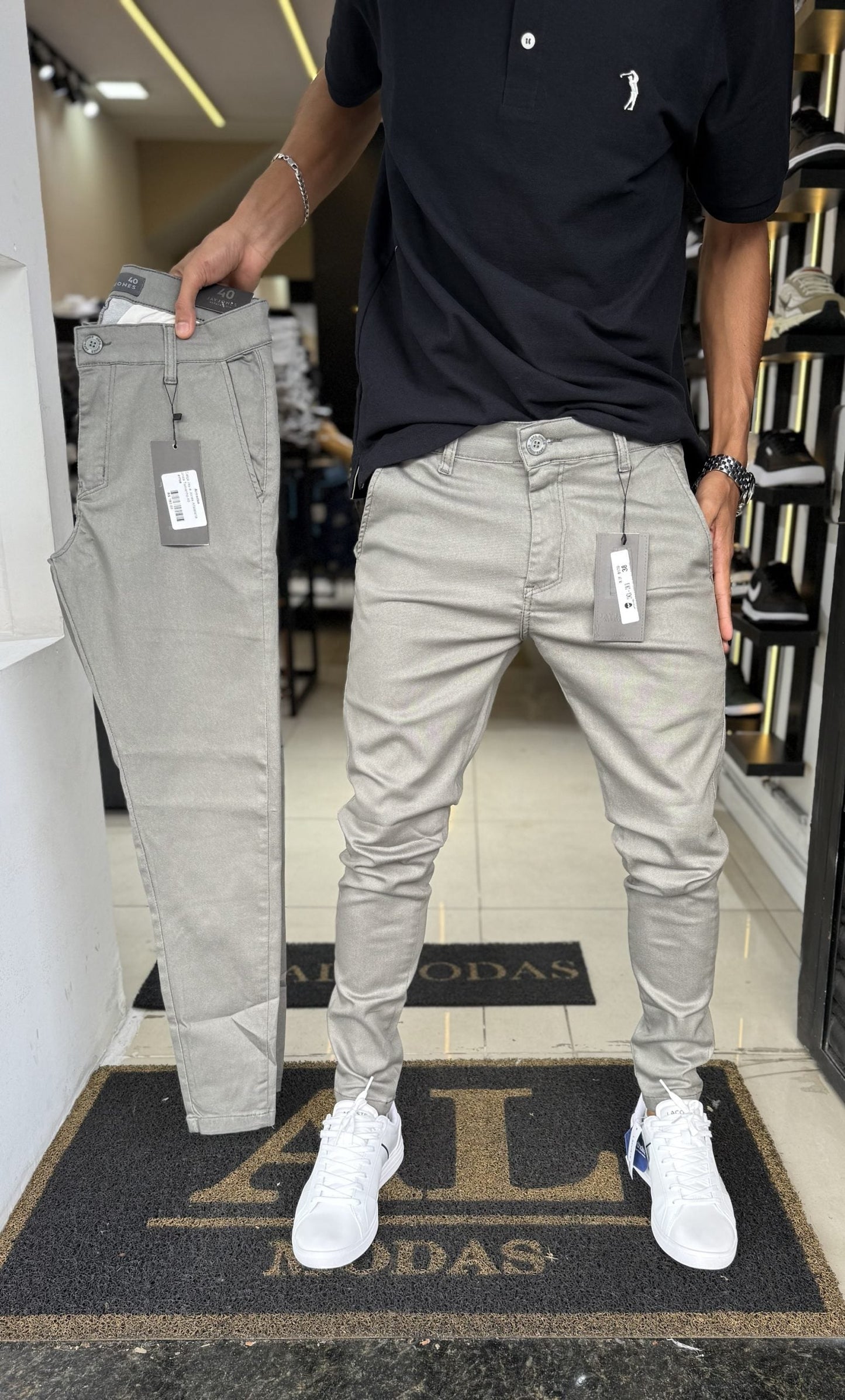 Calça Jay e Jones Alfaiataria cinza