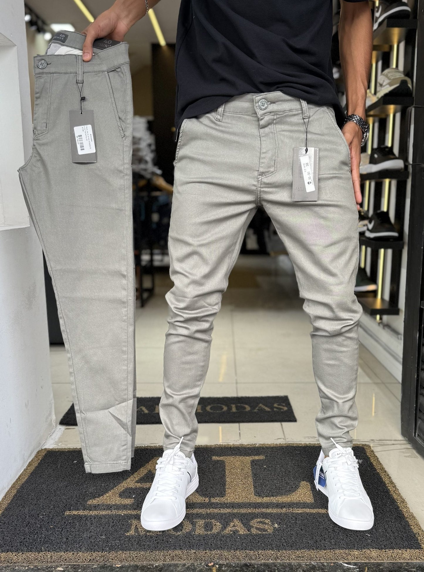 Calça Jay e Jones Alfaiataria cinza