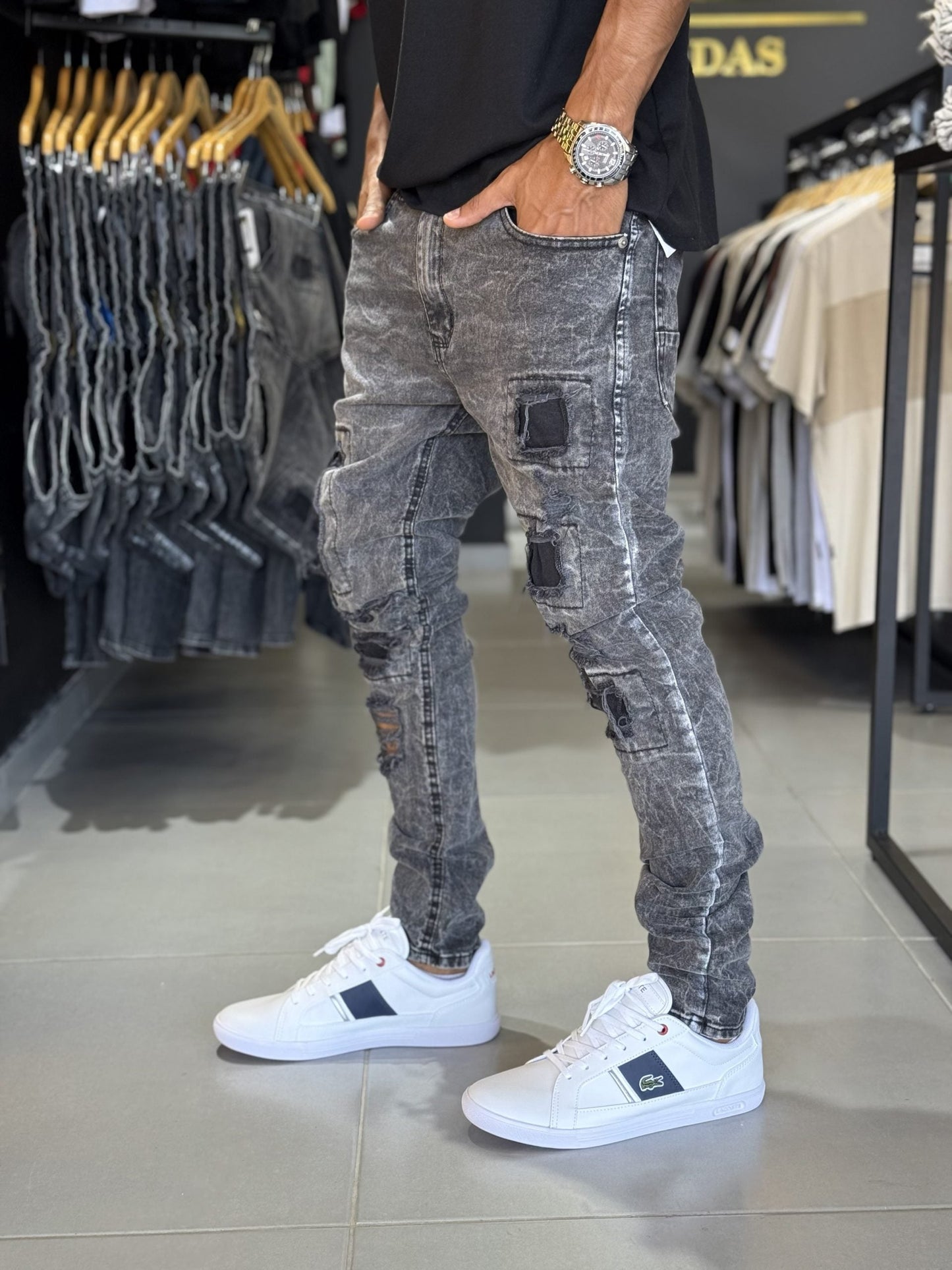 Calça jogador city Denim