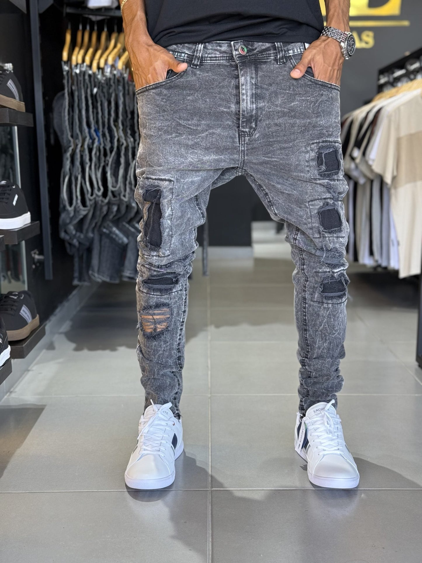 Calça jogador city Denim