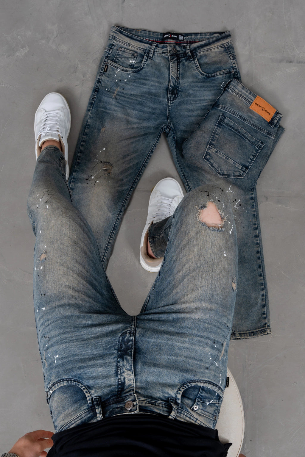 Calça Skinny Destroyed C/Pimento