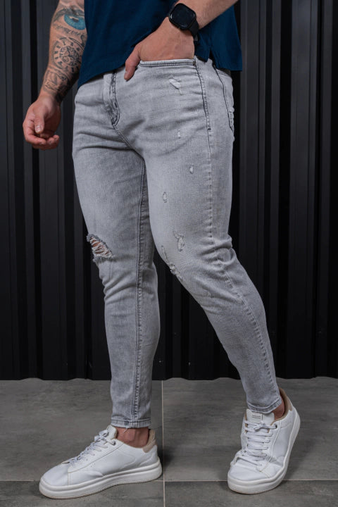 Calça Jeans Skinny Destroyed